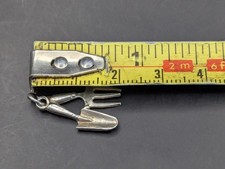 Sterling Silver GARDEN HAND TROWEL & FORK Charm Pendant 1.40gms