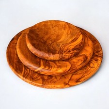 Olive Wood Set of 3 Round