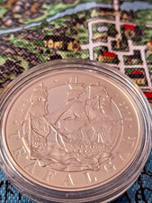 2005 Trafalgar Silver Proof £5 coin in a box.