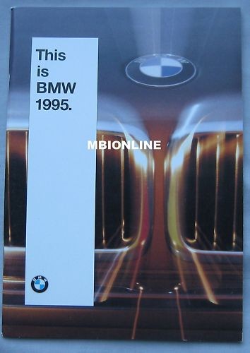 1995 bmw range - bmw, brochure
