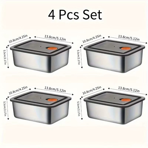 4pc stainless steel food - 4pc,