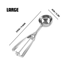 Ice Cream Scoop Scooper Mash Potato Cookie Dough Stainless Steel Spoons Portable