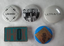 Ultravox 5 X Vintage Early 80s Pin Button Badges Post Punk New Wave Synth