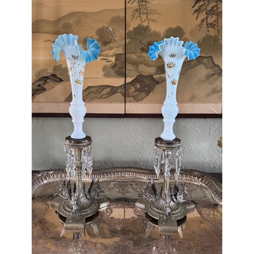 Antique griffin glass epergne - griffin,