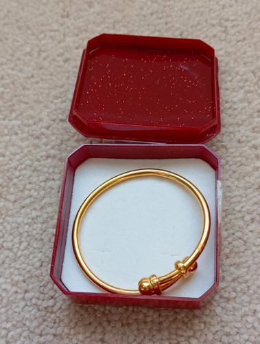 Baby gold bangle solid - gold,
