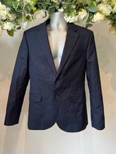 TED BAKER Suit Jacket Mens Blazer Size TB 3 UK M Felixj Navy Blue Cotton Blend