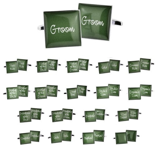 Dark green square wedding - square,