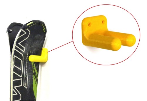Wall mounted skis snow blades - mounted,