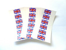 Small, Durable Plastic British Union Jack flag stickers GB sticky labels