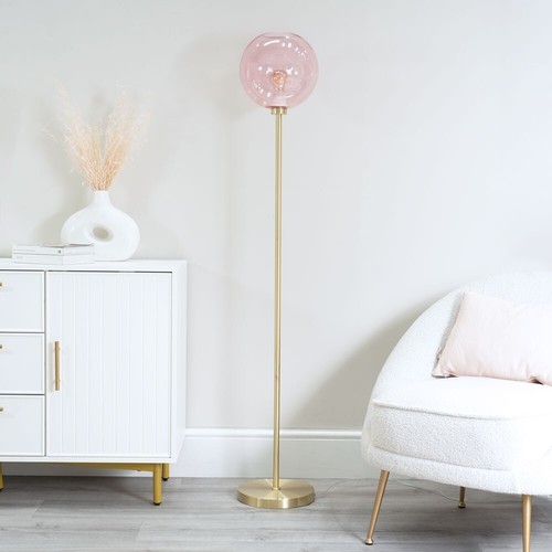 Gold metal stem - floor, lamp