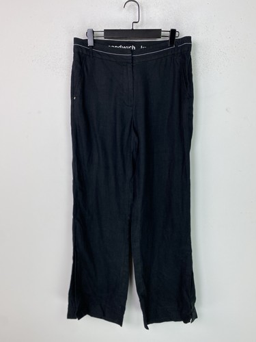 Sandwich black plain linen - sandwich,
