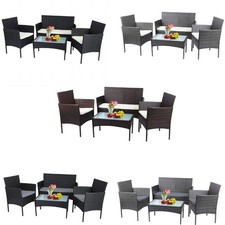 4PCS Rattan Garden Furniture
