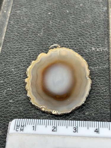 Geode necklace quartz piece - geode,