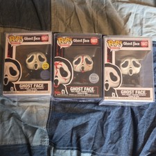 NEW! 3 X Ghost Face Funko Pop Bundle with GITD and bloody 