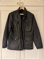 Barbour Sapper Men’s Wax Jacket Black Medium re-waxed and re-hemmed