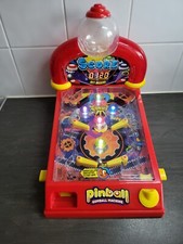 Bubble Gum Pinball Machine DB100P Tabletop Gumball Lights + Sounds,Red. RARE