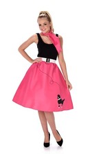 Ladies 1950s Pink Poodle Dress
