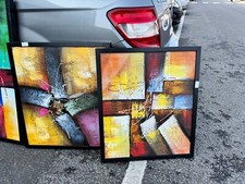 5 x ABSTRACT ACRYLICS PAINTINGS ON CANVAS Modern Art