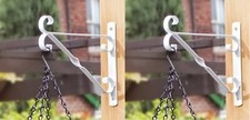 2 White Hanging Basket