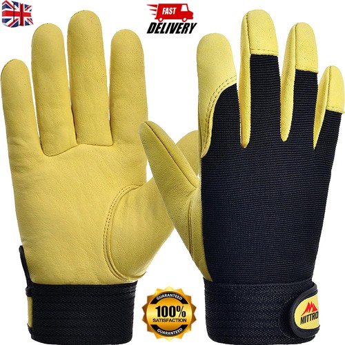 Leather work gloves gardening - leather,