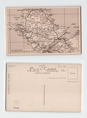 Postcard map anglesey - -, of
