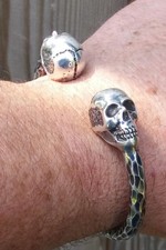 Mens 14K White Gold Over Solid