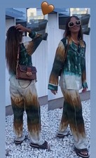ZARA SET SILK TIE-DYE SHIRT &