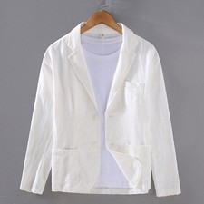 Men Cotton Linen Jacket Casual