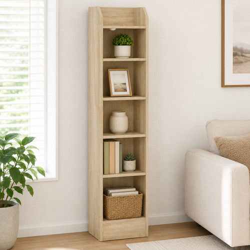 Bookcase tier tall narrow - bookcase,