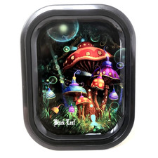 Metal Rolling Tray Black leaf