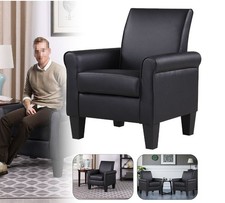 Black Modern Faux Leather