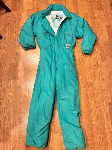 Vintage 80s ski suit neon - vintage,