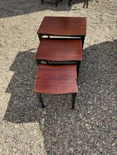 Nest Of 3 Mahogany Regency Style 1980s Tables