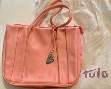 Tula By Radley Small Pastel Pink Leather Grab Evening Work Hand Bag Dust Cover