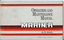 Mariner 40HP Outboard Operation Manual 1986 (emailed copy in 24hrs) 
