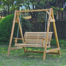 2 Seater Wooden Garden Swing