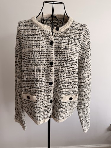 New boucle tweed cardigan - m&s,