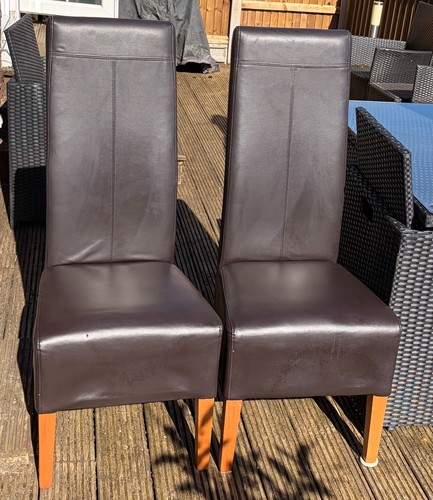 Brown faux leather - faux,