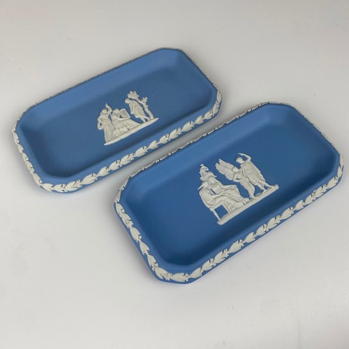 Pair vintage wedgwood blue - pair,