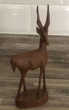 Large vintage Wooden stag