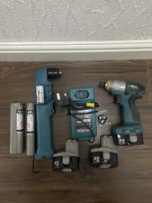 Makita angle drill DA391D, cordless  impact 6935FD, charger and 5 batteries Set
