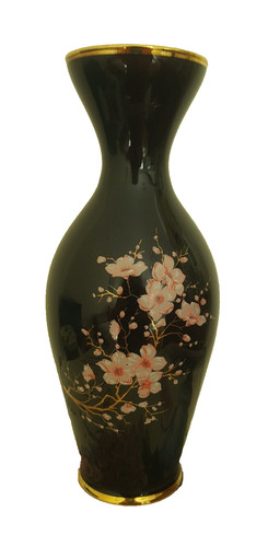 Black oriental style vase