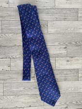 LANDS' END Mens 100% Silk Blue