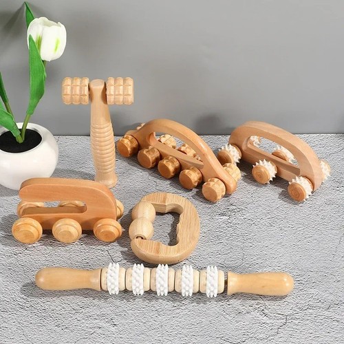 Wooden massage roller body - massage,