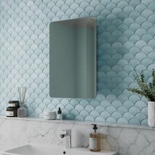 Sliding Door Stainless Steel Mirror Cabinet 660 x 460mm Modern Bathroom