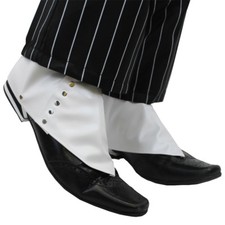 1920's SPATS SHOE COVERS ADULTS MEN'S GANGSTER FANCY DRESS MAFIA PIMP ACCESSORY