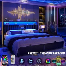 Sturdy Bed Frame with Power