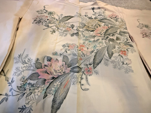 Vintage crepe silk - silk, rose