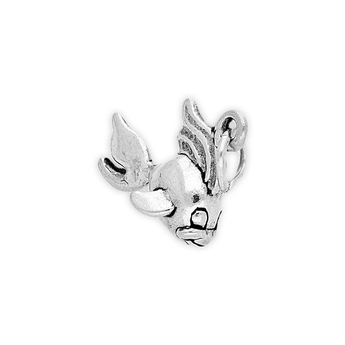 Sterling silver fantail - silver,