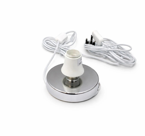 Chrome table lamp base e14 - chrome,